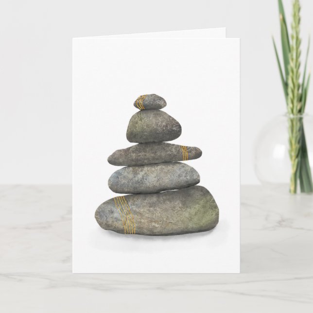 Zen-Steine mit Gold Karte (Vorderseite)