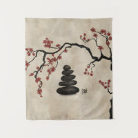 Zen Steine Sakura Baum