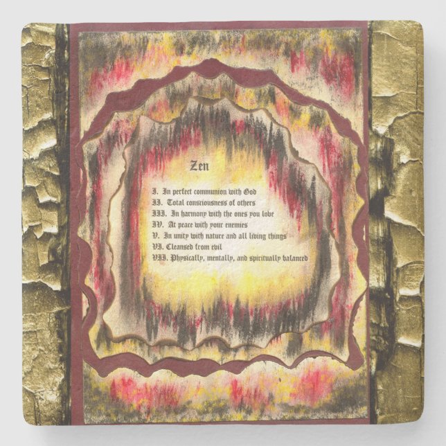 Zen Steinuntersetzer (Vorderseite)