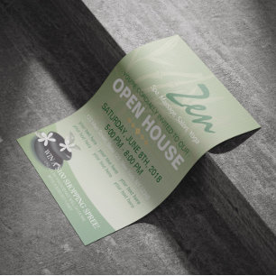ZEN Stone Bamboo YOGA SPA Massage-Salon Open House Flyer
