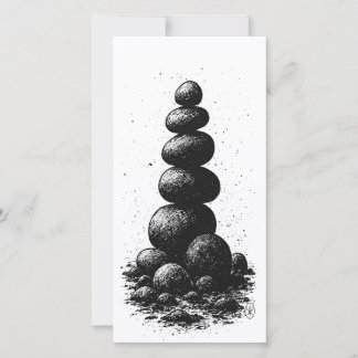 Zen Stone Cairn – Minimalist Ritual Invitation