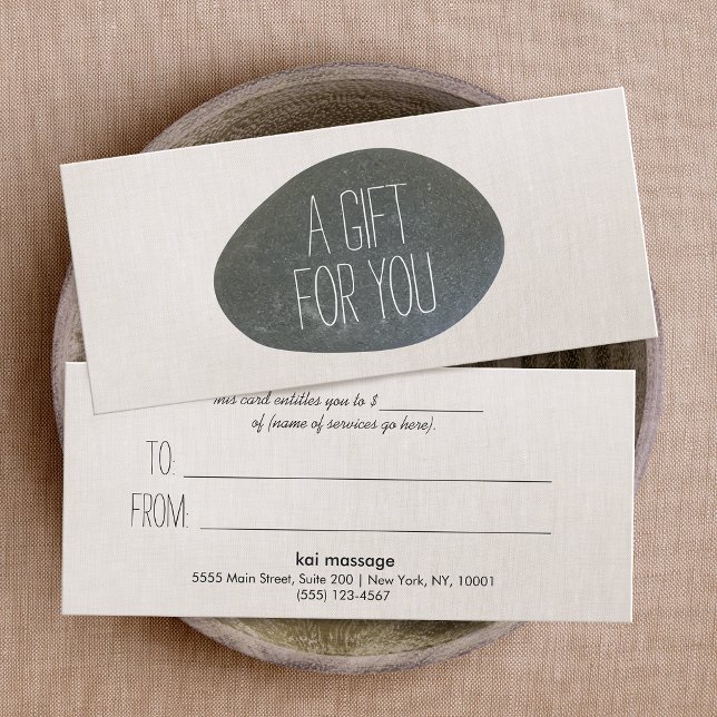 Zen Stone Massage Therapeut Geschenkgutschein (Von Creator hochgeladen)