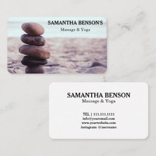 Zen Stones Massage Therapeut Visitenkarte