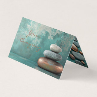 Zen Stones Spa Wellness Tranquility and Balance Visitenkarten