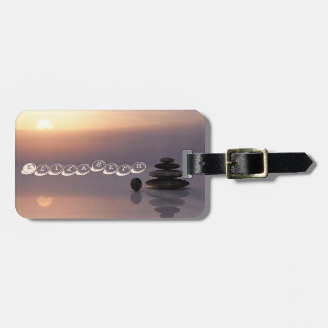 Zen Stones, Sunset Gepäckanhänger (Vorderseite horizontal)