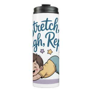 Zen Stretch Lachen wiederholt Yoga-Liebhaber Thermosbecher