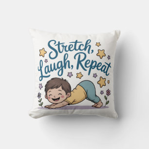 Zen Stretch Lachen Wiederholung Yoga Liebhaber Kissen