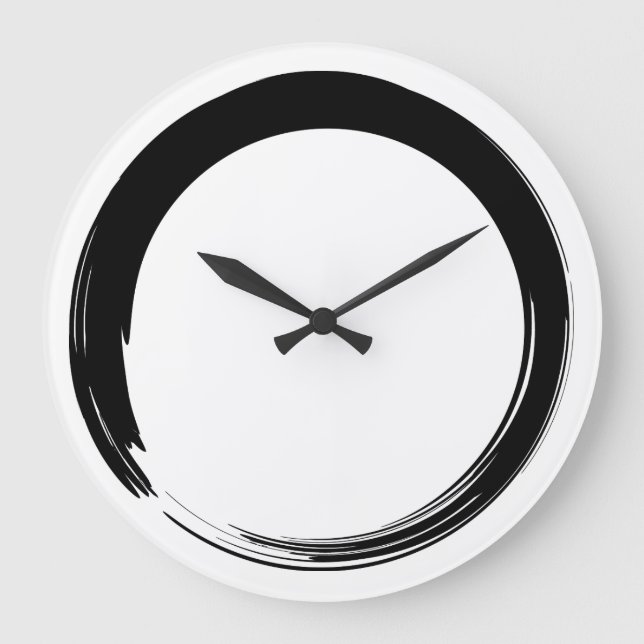 Zen-Symbol / Enso-Kreis Große Wanduhr (Vorderseite)