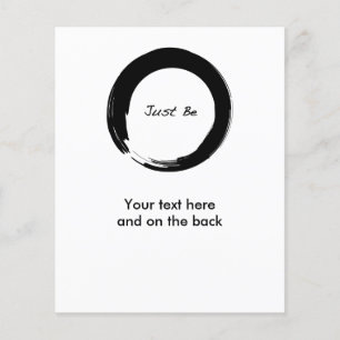 Zen-Symbol mit "Just Be" Flyer
