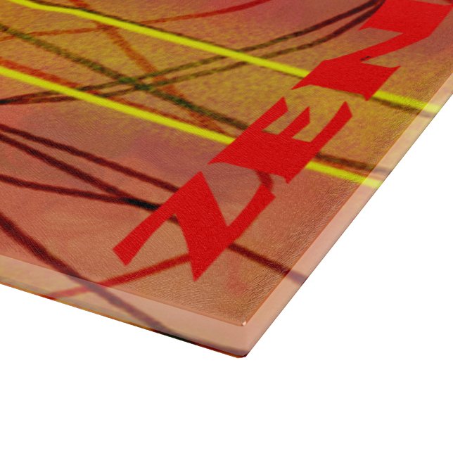 Zen-Tafel aus rotem Draht Schneidebrett (Ecke)