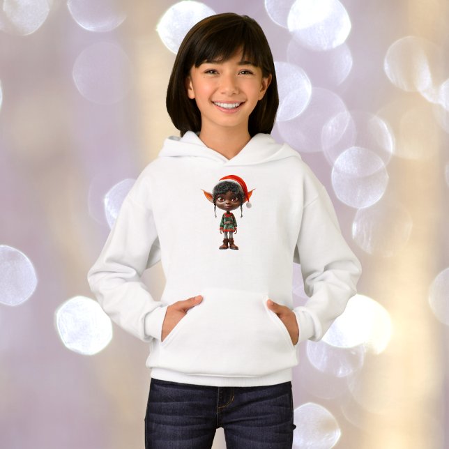 Zen Teen Christmas Elf Girl's Hoodie (Von Creator hochgeladen)