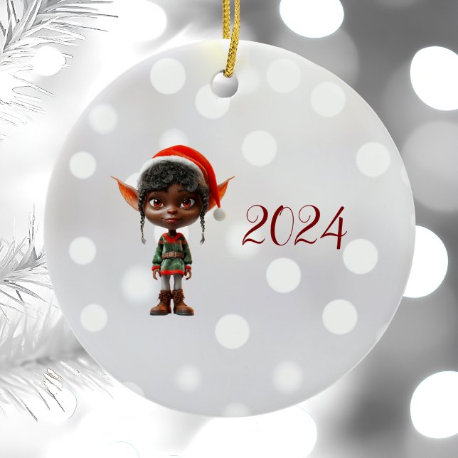 Zen Teen Christmas Elf Keramik Ornament (Von Creator hochgeladen)