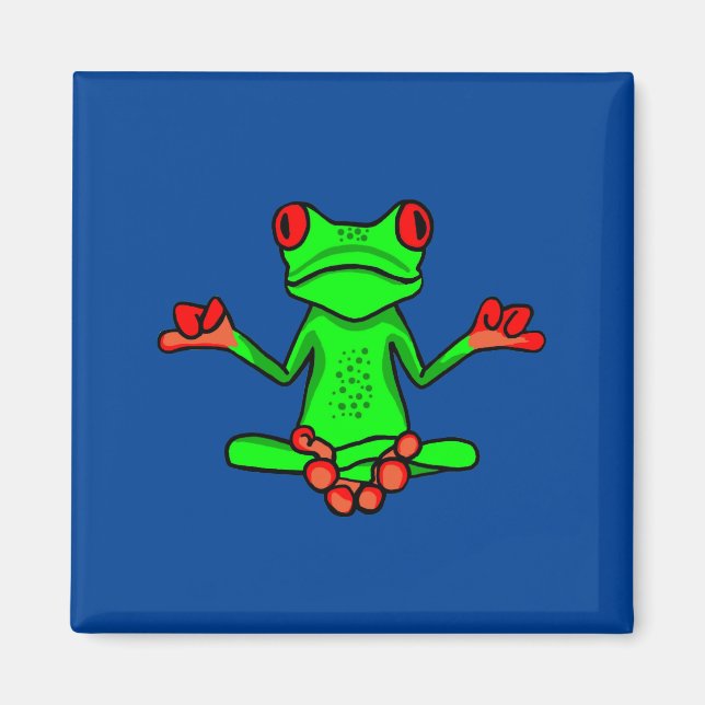 Zen Tree Frog Magnet (Vorne)