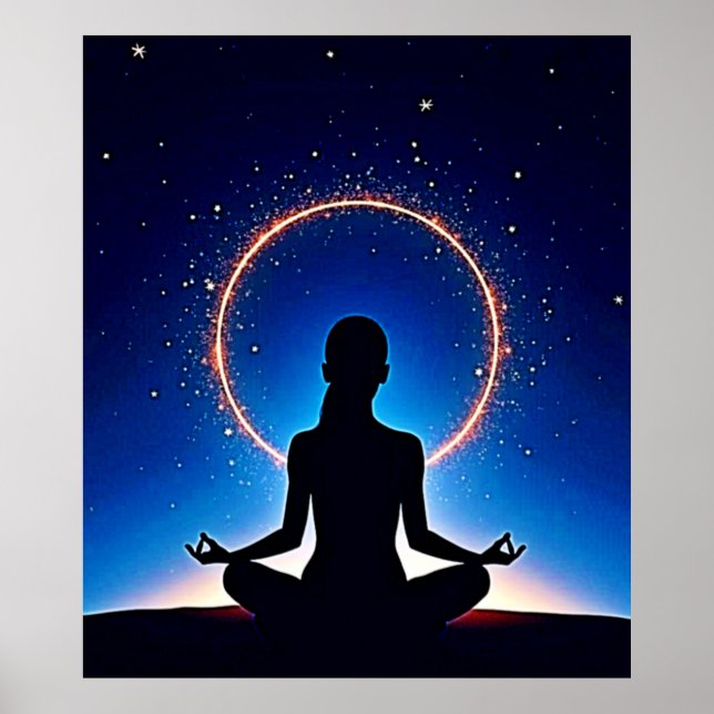 Zen unter Sternen: Kosmische Meditation Poster (Vorne)