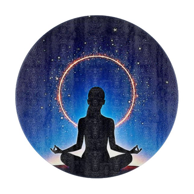 Zen unter Sternen: Kosmische Meditation Schneidebrett (Vorderseite)