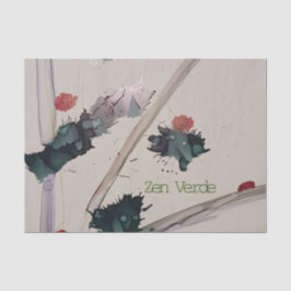 Zen Verde-Holiday Saison Zen Minimalistisch grüne  Seidenpapier