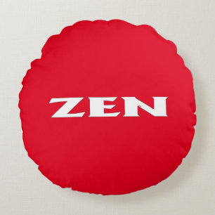 Zen-weiße runde Poly-throw-Kissen Rundes Kissen