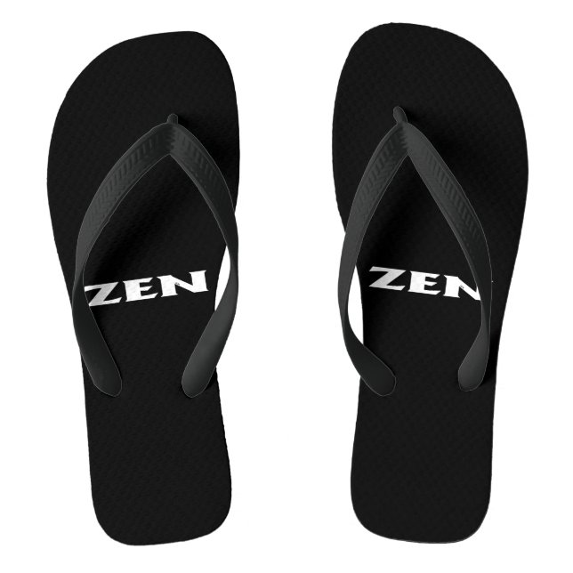Zen-weiße schwarze Breitflips Flip Flops (Fußbett)