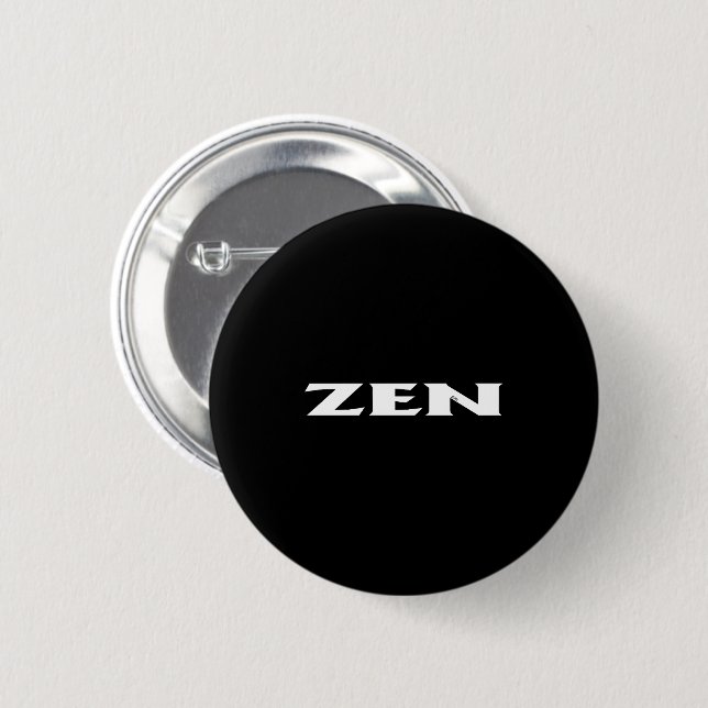 Zen weiße schwarze Standardrunde Taste Button (Vorne & Hinten)