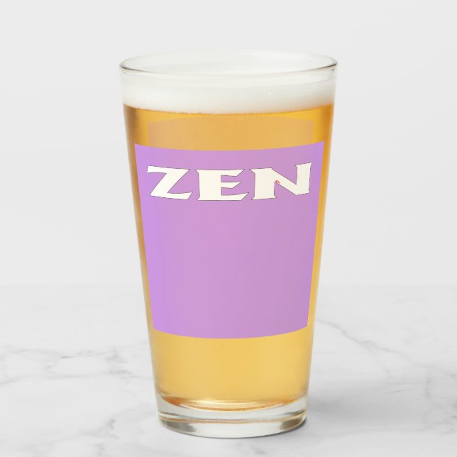 Zen-weißer Lila-Glas-Tumbler Glas (Vorne (Gefüllt))