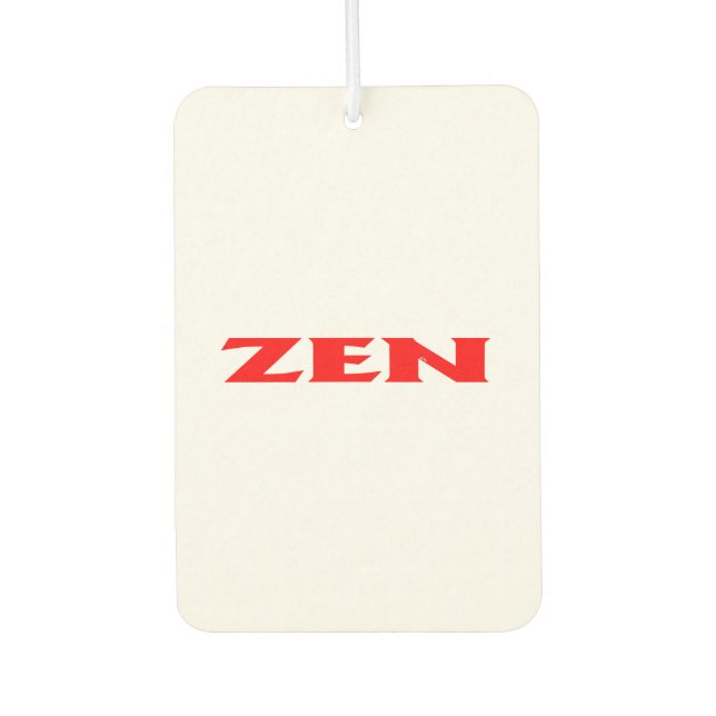 Zen-Weißkarosserie Autolufterfrischer (Vorderseite)