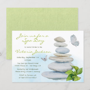 Zen Wellness-Center Bridal Dusche Einladung