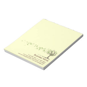 Zen-Wind-Baum mit Blätter-Notizblock Notizblock