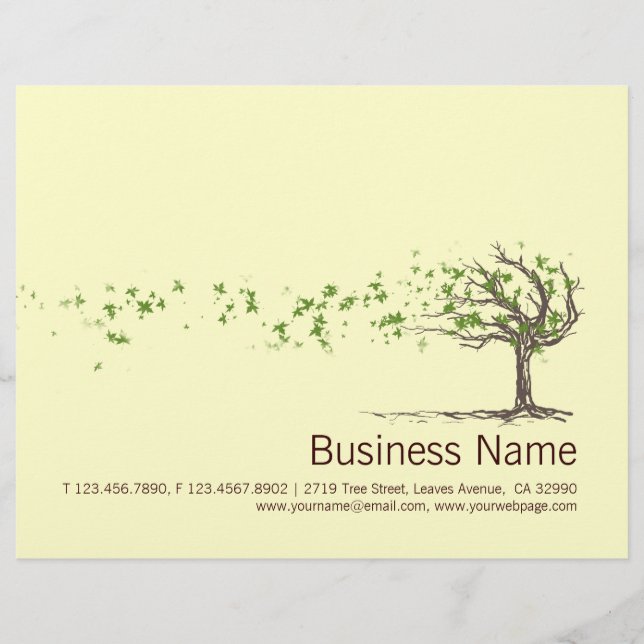 Zen-Wind-Baum Mit Blättern Flyer (Vorne)