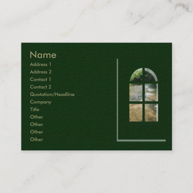 Zen-Window-Visitenkarte Visitenkarte (Vorderseite)