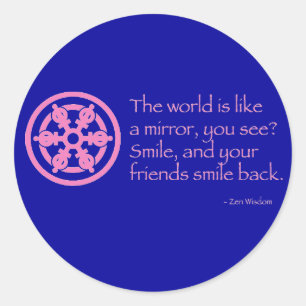 Zen Wisdom Runder Aufkleber