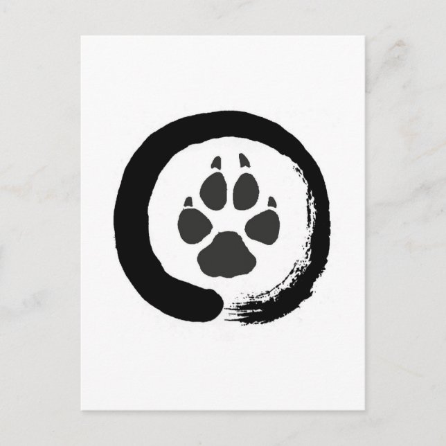 Zen Wolf Postkarte (Vorderseite)