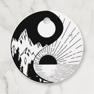 Zen Yin Yang Schwarz-weiß Geschenkanhänger