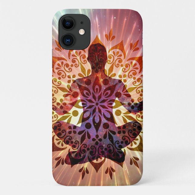 Zen Yoga Lotus Meditation Mandala Namaste Case-Mate iPhone Hülle (Rückseite)