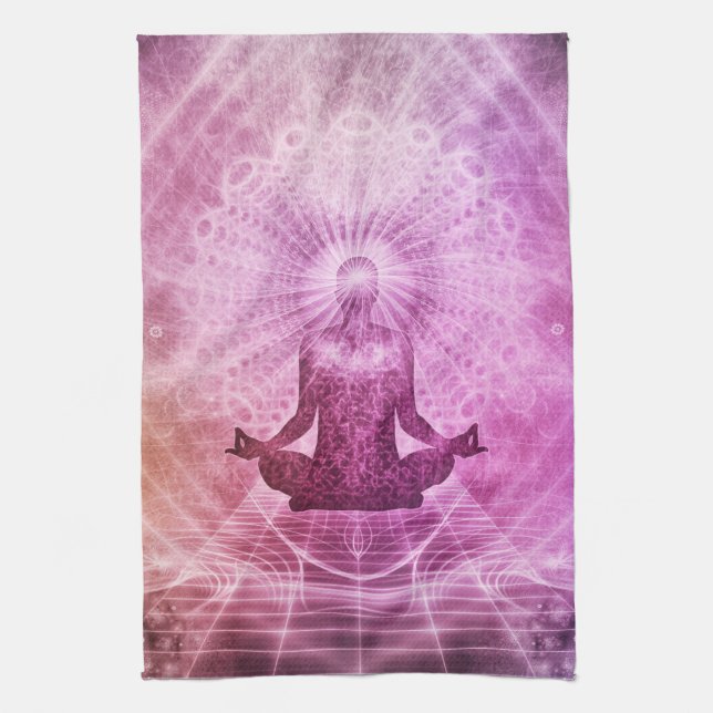 Zen Yoga Meditation Chakra Chi Energy Geschirrtuch (Vertikal)