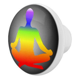 Zen Yoga Meditation Chakra Keramikknauf