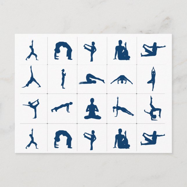 Zen Yoga Posen Lotus Tree of Life Postkarte (Vorderseite)