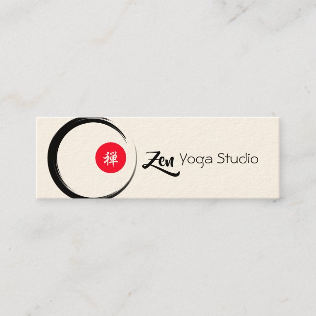 Zen Yoga Studio Mini Visitenkarte (Vorderseite)