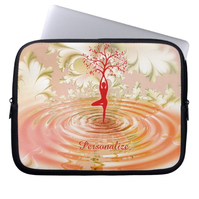 Zen Yoga Tree Personalize Laptop Laptopschutzhülle (Vorderseite)