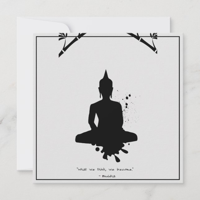 Zen Zitat: Weisheit und Meditation Einladung (Vorderseite)