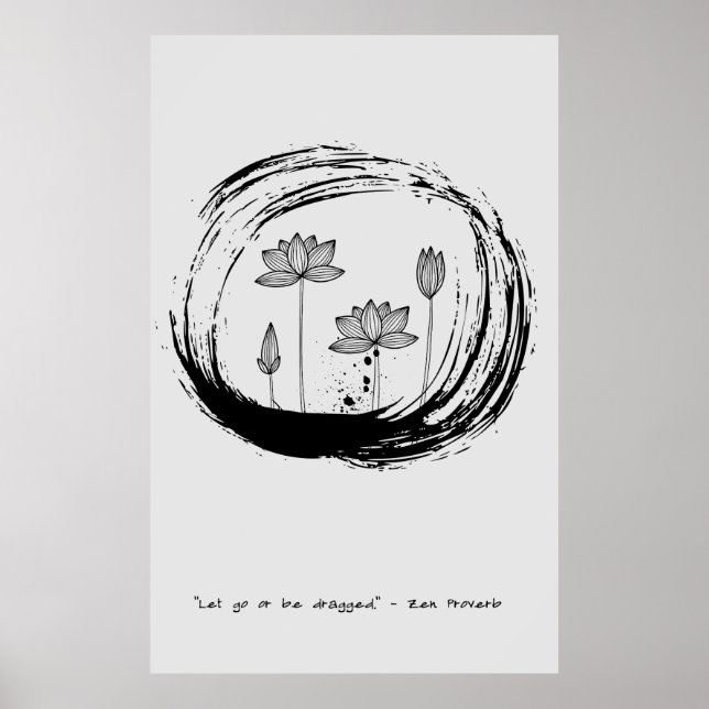 Zen Zitat: Weisheit und Meditation Poster (Vorne)