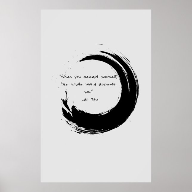Zen Zitat: Weisheit und Meditation Poster (Vorne)