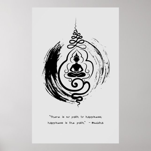 Zen Zitat: Weisheit und Meditation Poster (Vorne)