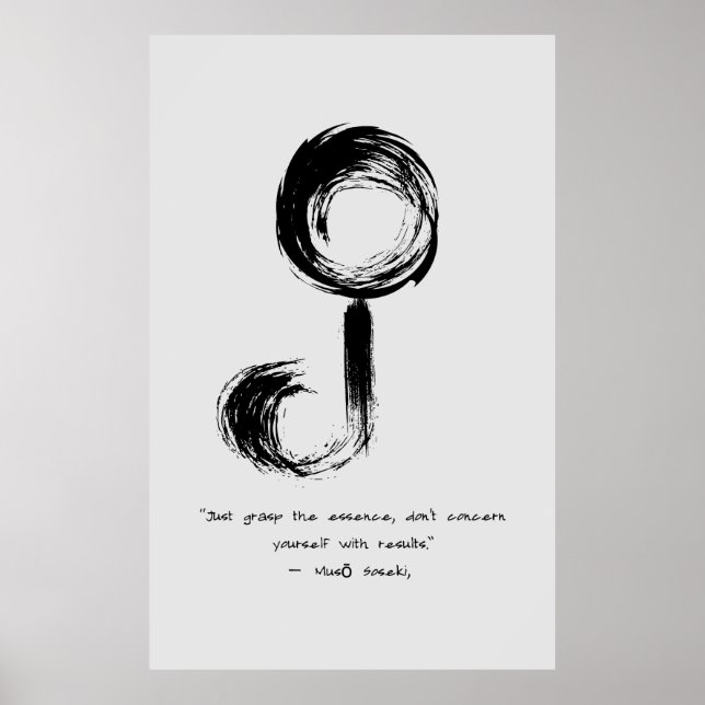 Zen Zitat: Weisheit und Meditation Poster (Vorne)