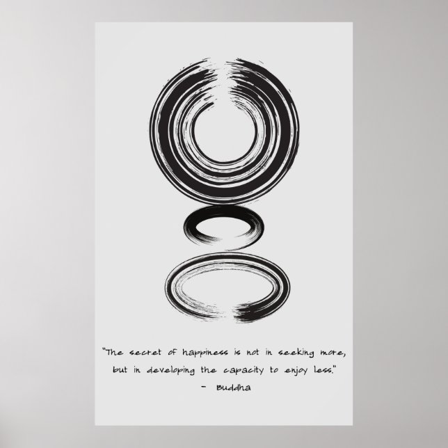 Zen Zitat: Weisheit und Meditation Poster (Vorne)