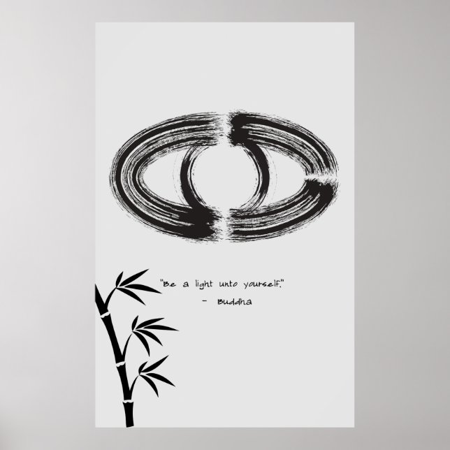 Zen Zitat: Weisheit und Meditation Poster (Vorne)