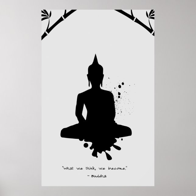 Zen Zitat: Weisheit und Meditation Poster (Vorne)