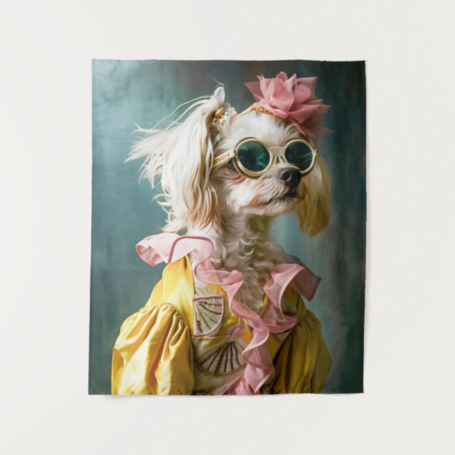 Zena Maltese Wandteppich (Vorderseite)