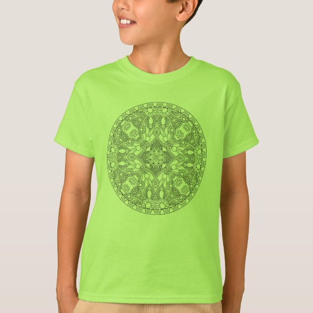 Zendala Entwurf T-Shirt (Vorderseite)
