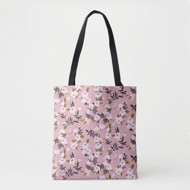 Zender Frühlingskirsche blühen auf rosa  Tasche (Vorderseite)
