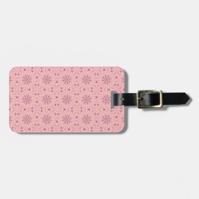 Zender rosa Pixel Gepäckanhänger (Vorderseite horizontal)